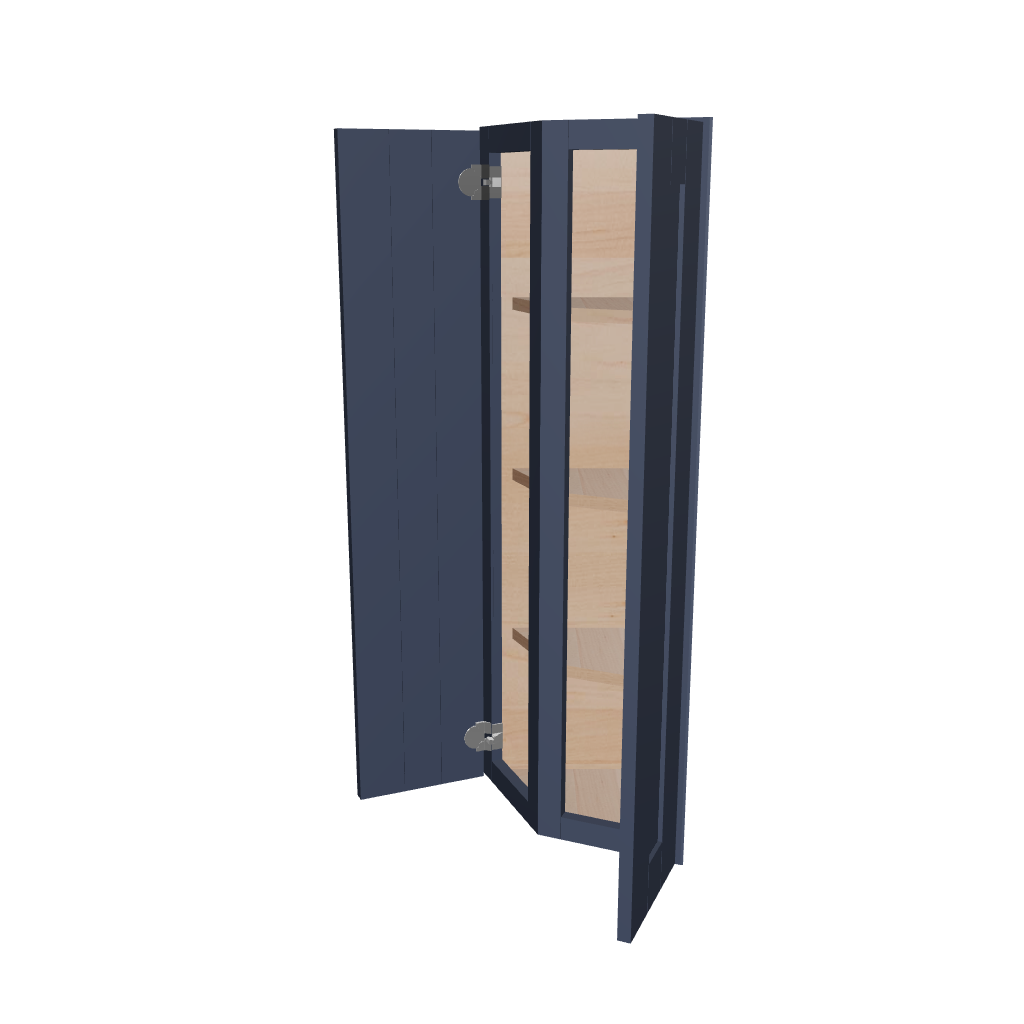Modernform Cabinet Signature Blue 12" W X 42" H X 12" D Wall Corner End Cabinet