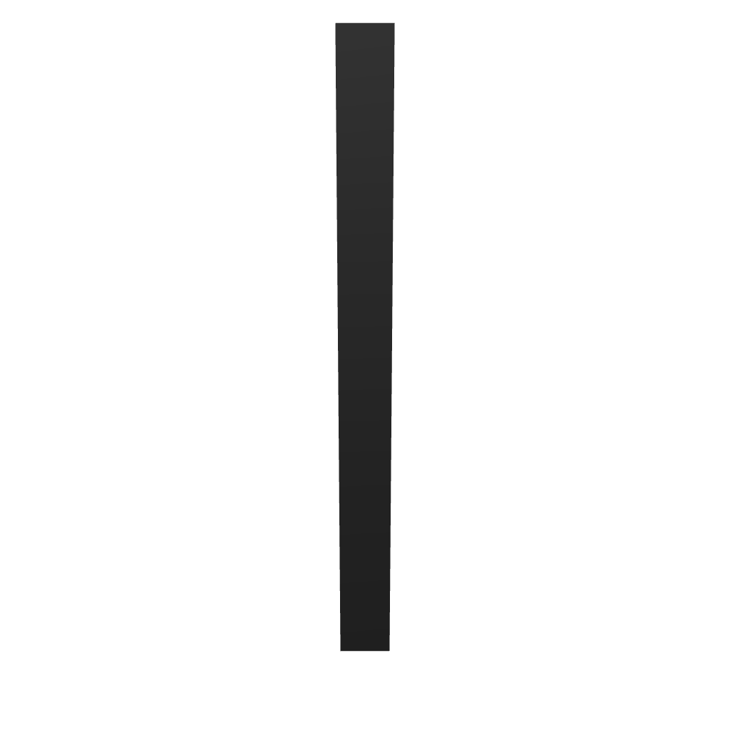 Modernform Cabinet Onyx Black Shaker 3" W X 36" H Wall Filler
