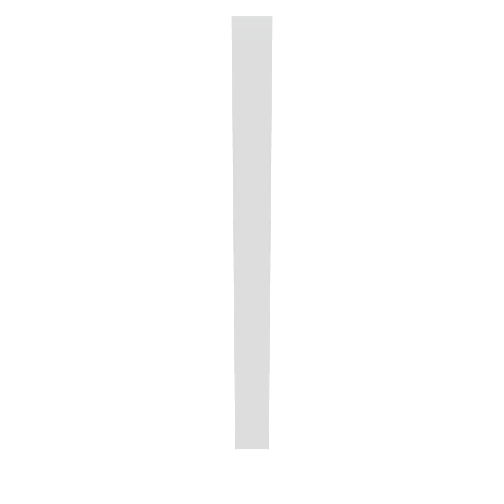 Modernform Cabinet Gloss White 3" W X 36" H Wall Filler