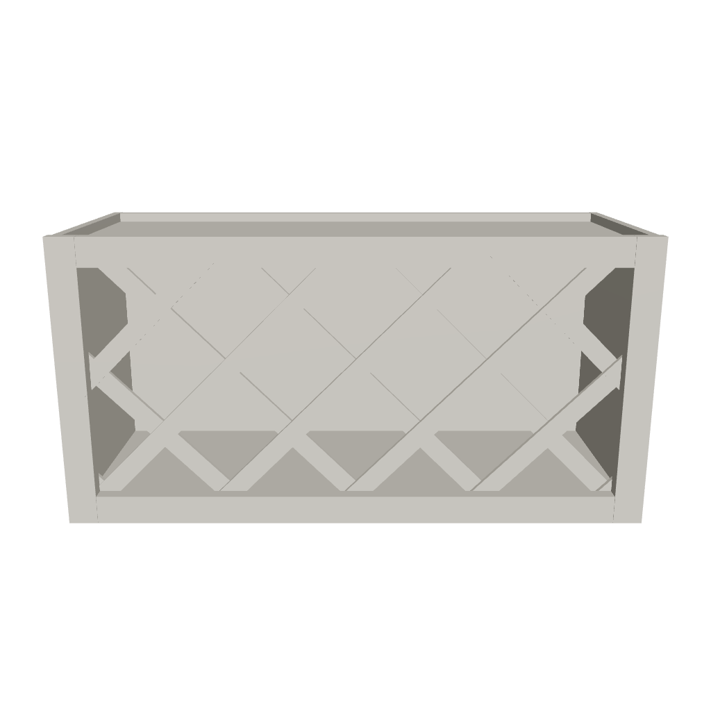 Modernform Cabinet Slim Dove White 30" W X 15" H X 12" D Wall Wine Rack