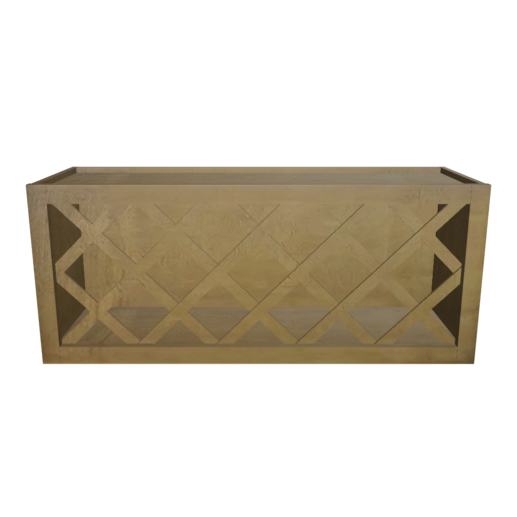 Modernform Cabinet Natural Shaker 36" W X 15" H X 12" D Wall Wine Rack