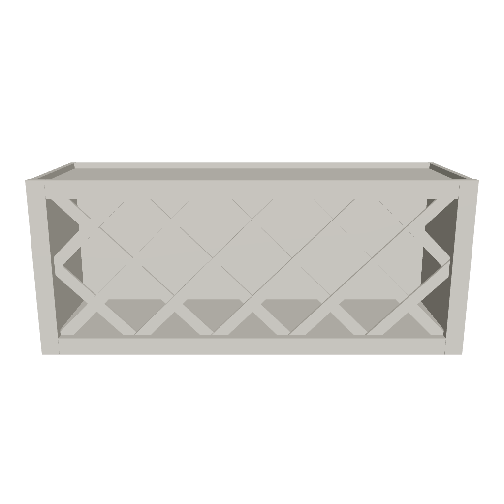 Modernform Cabinet Slim Dove White 36" W X 15" H X 12" D Wall Wine Rack