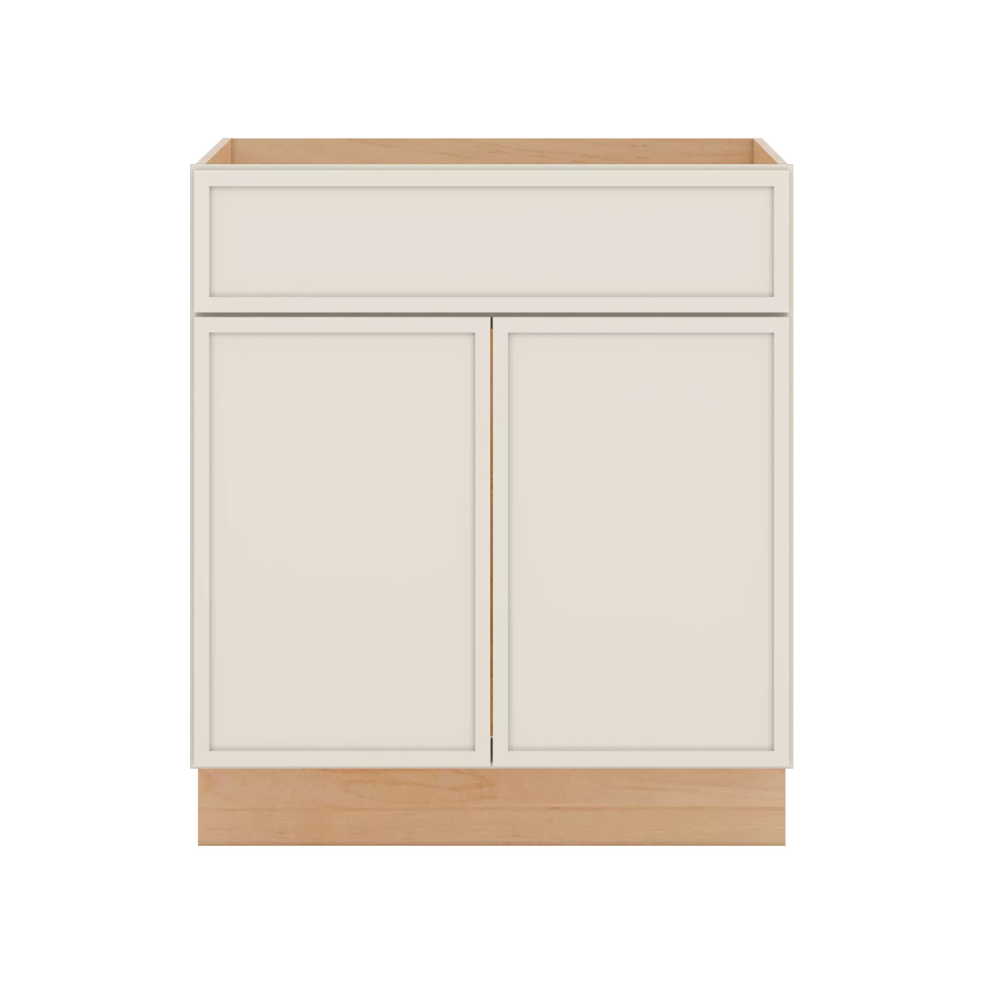 Modernform Cabinet Slim Dove White 30" W X 34 1/2" H X 24" D Double Door Sink Base Cabinet