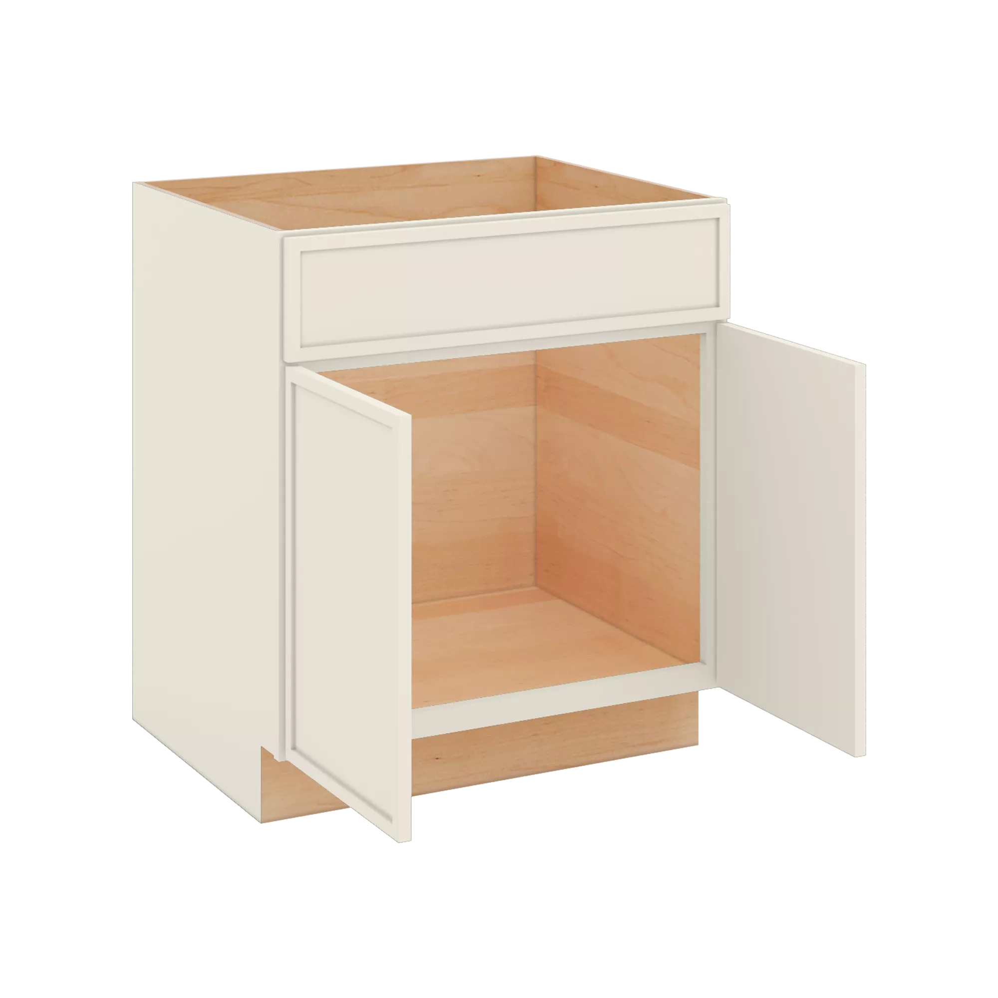 Modernform Cabinet Slim Dove White 30" W X 34 1/2" H X 24" D Double Door Sink Base Cabinet