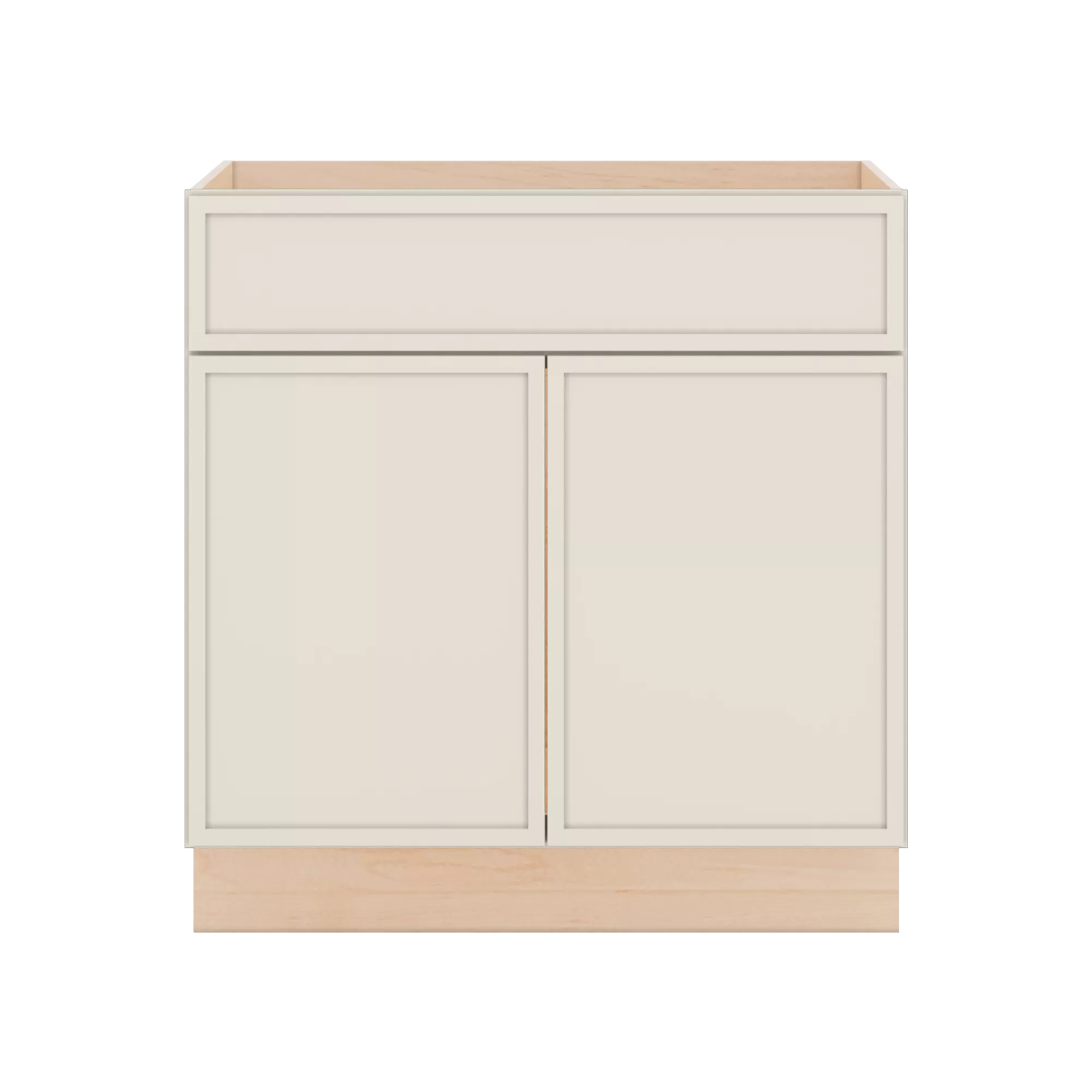 Modernform Cabinet Slim Dove White 33" W X 34 1/2" H X 24" D Double Door Sink Base Cabinet