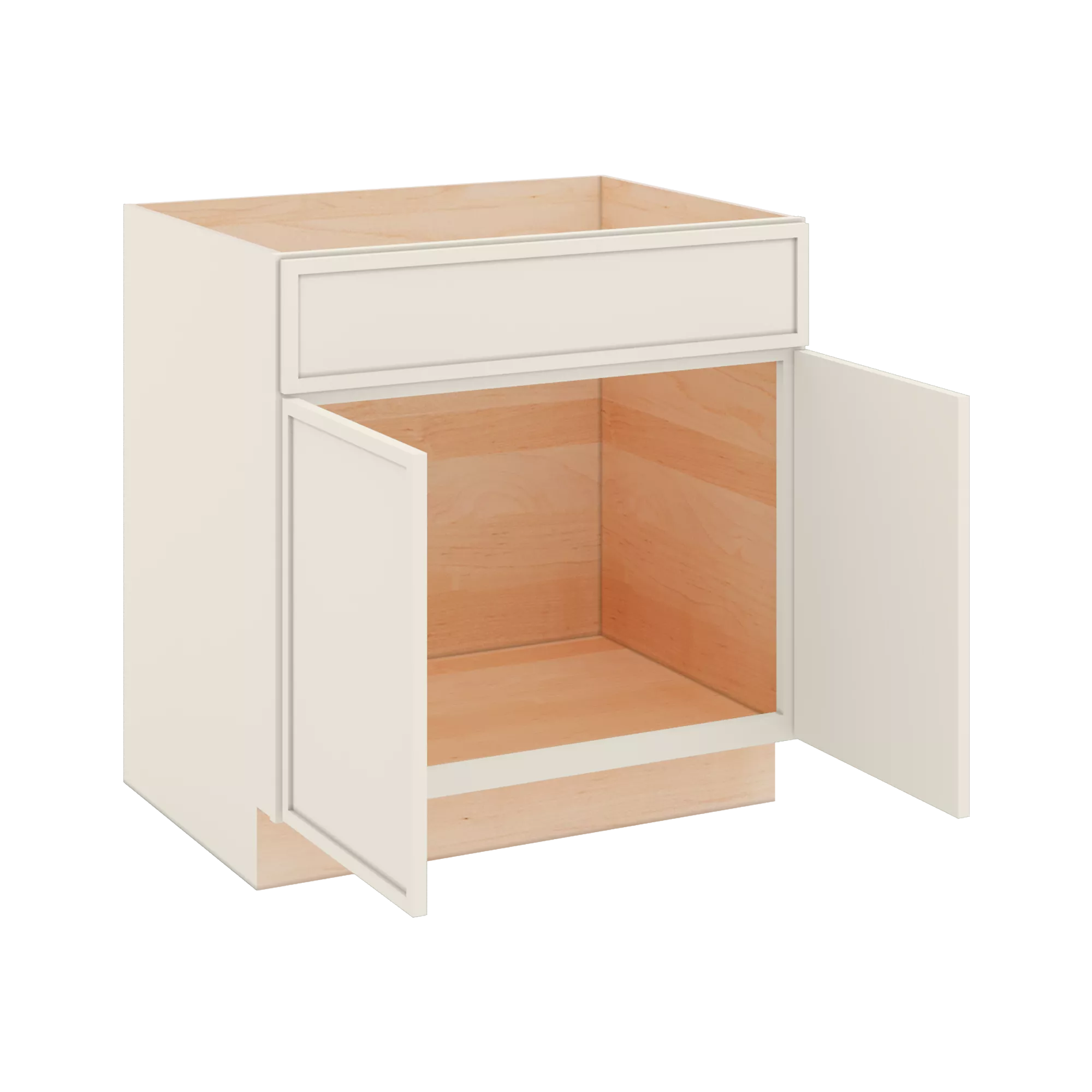 Modernform Cabinet Slim Dove White 33" W X 34 1/2" H X 24" D Double Door Sink Base Cabinet