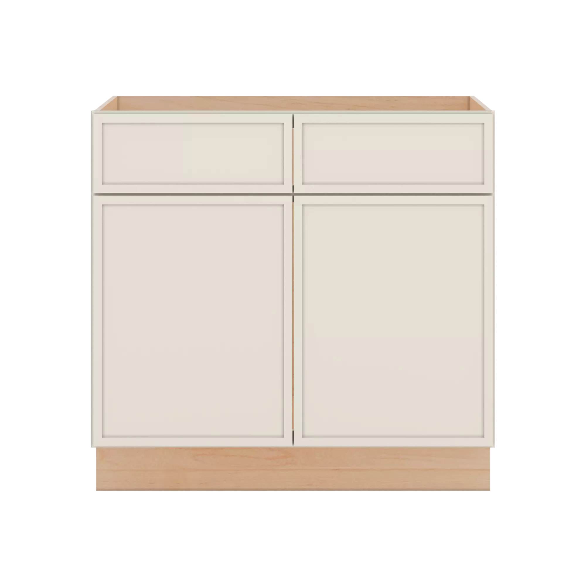Modernform Cabinet Slim Dove White 36" W X 34 1/2" H X 24" D Double Door Sink Base Cabinet