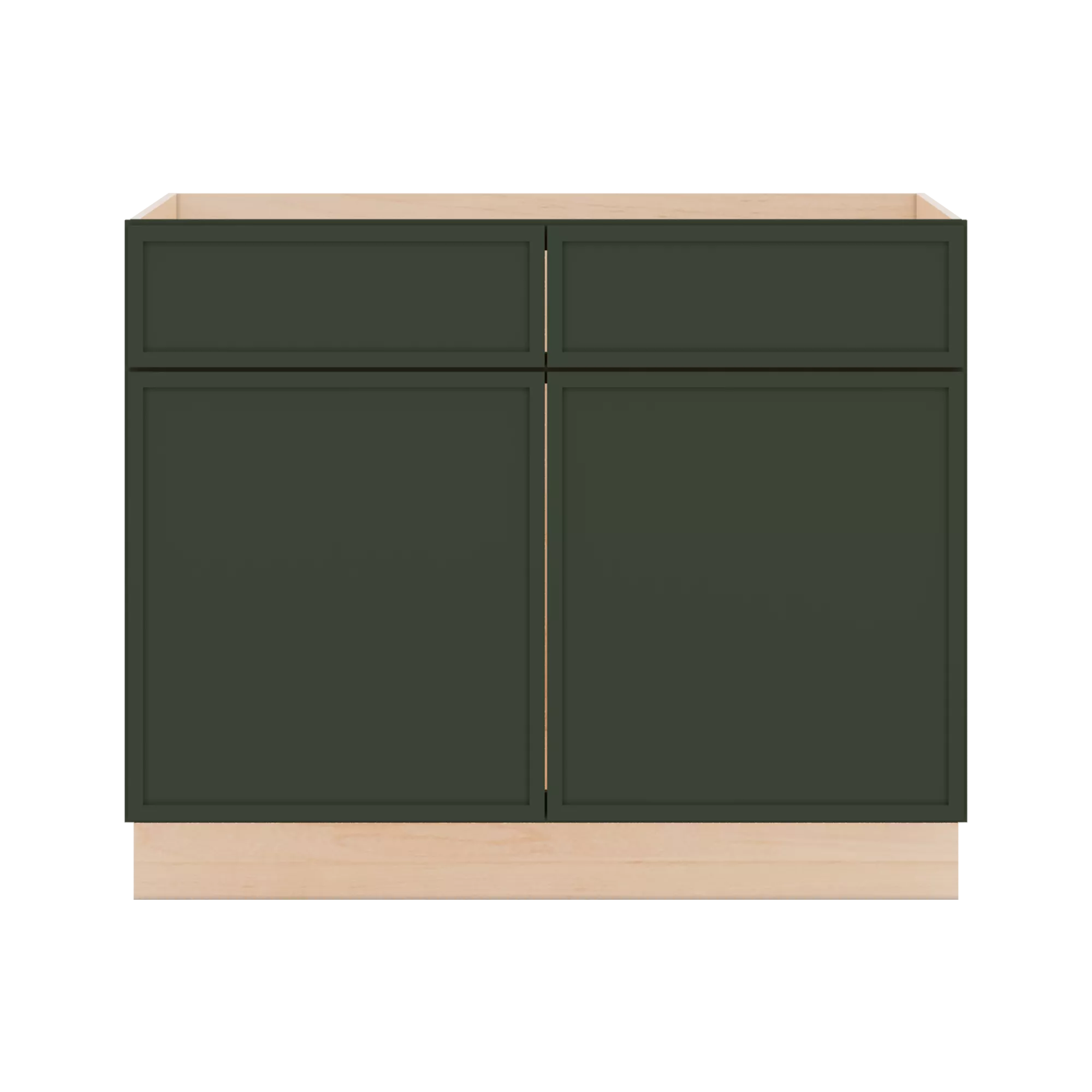 Modernform Cabinet Slim Sage Green 42" W X 34 1/2" H X 24" D Double Door Sink Base Cabinet