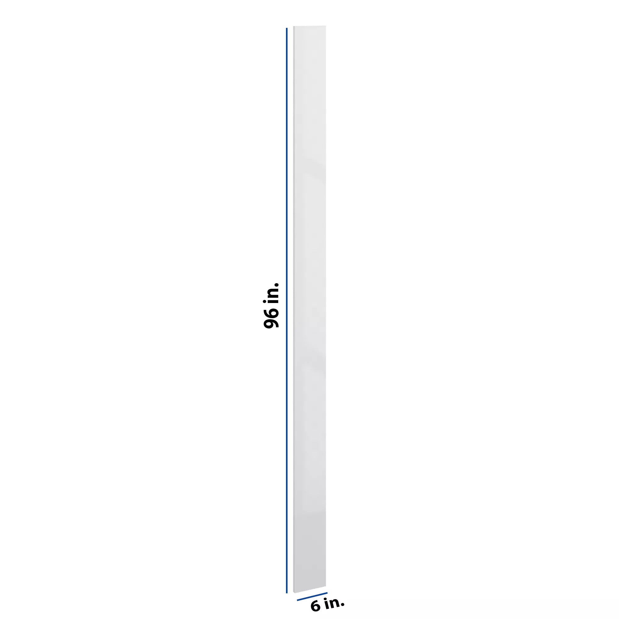 Modernform Cabinet Gloss White 6" W X 96" H Tall Filler